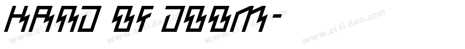Hand of Doom字体转换